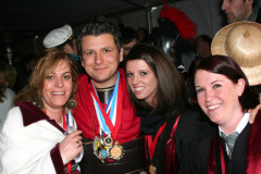 Party nach dem Hörbranzer Umzug: Prinz und zukünftige Prinzessin