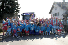 Prinzenpaar mit Gefolge beim Umzug in Hörbranz